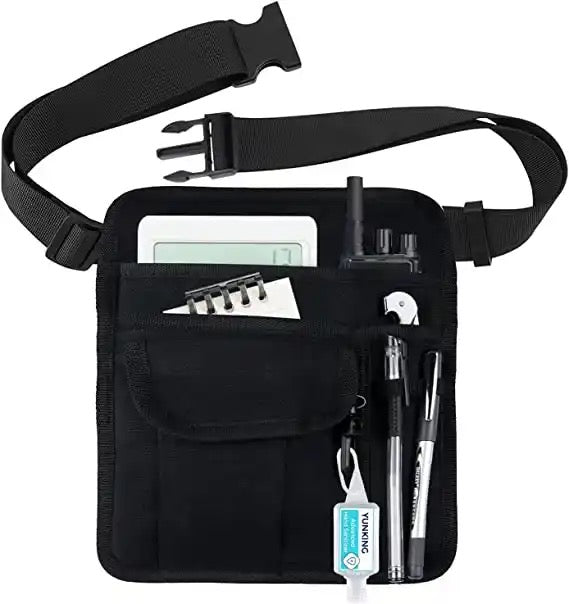 Restaurant Waitress Server Apron with Belt - Adjustable Waist Apron Bag for Bars and Cafes